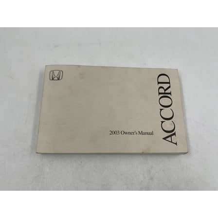 2003 Honda Accord Owners Manual OEM J02B50023