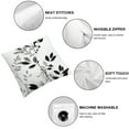 thumbnail image 6 of nygtbtfer Black White Floral Pillow Covers Set of 2 Grey Flower Throw Pillow Cover Soft Elegant Accent Decor Couch Cushion Cover for Bed Living Room Outdoor Waterproof Sofa Pillowcases  White, 6 of 7