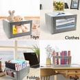 thumbnail image 3 of Contenedores de almacenamiento para organizador de armario, contenedores de almacenamiento decorativos con cierre magnético, tela no tejida ecológica, diseño plegable para ahorrar espacio, forma de, 3 of 5