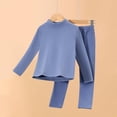 thumbnail image 2 of BLVB Thermal Underwear for Kids Long Johns Leggings and Mock Neck Shirt Boy and Girl Unisex Underwear Winter Base Layer, 2 of 4