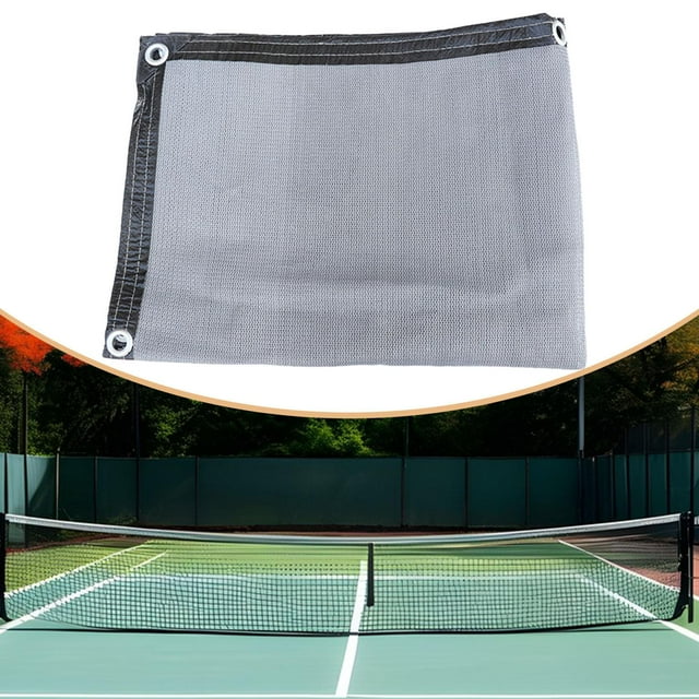 Quzzie Tennis Court Wind Screen Netting Mesh Fencing Cover Sports Protection Net Waterproof PE Material Suitable for Tennis Clubs Construction Sites Home Cou gray