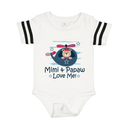 

Inktastic Mimi and Papaw Love Me Grandson Gift Baby Boy or Baby Girl Bodysuit