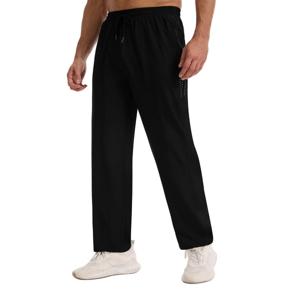 Weilanxin Men's Lightweight Sweatpants with Zipper Pockets Cool-Touch Athletic Pants for Men Gym Pants for Workout,Jogging,Running