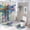 style-423, variant on 4 Pcs Shower Curtain Set Watercolor Dragonfly, Splatter Paint Bathroom Decor Set with Non-Slip Rugs Toilet Lid Cover And Bath Mat Ink Colorful Dragonfly Bathroom Shower Curtains Sets 72inch X 72inch