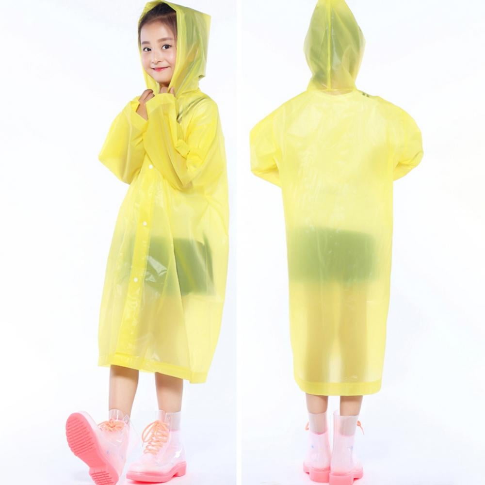 2 Pack Raincoat for Kids, EVA Kids Rain Coats Reusable Rain Poncho ...