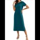 thumbnail image 1 of Vestido Holgado de Verano para Mujer, Cuello Redondo, Informal, con Abertura, Antiarrugas y Bolsillos. Verde XXL, 1 of 5