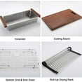 thumbnail image 5 of 30 x 22 x 9 inch Farmhouse Kitchen Sink, Workstation Ledge 18 Gauge Stainless Steel Sink Modern Apron-front Single Bowl Kitchen Sink, 5 of 6
