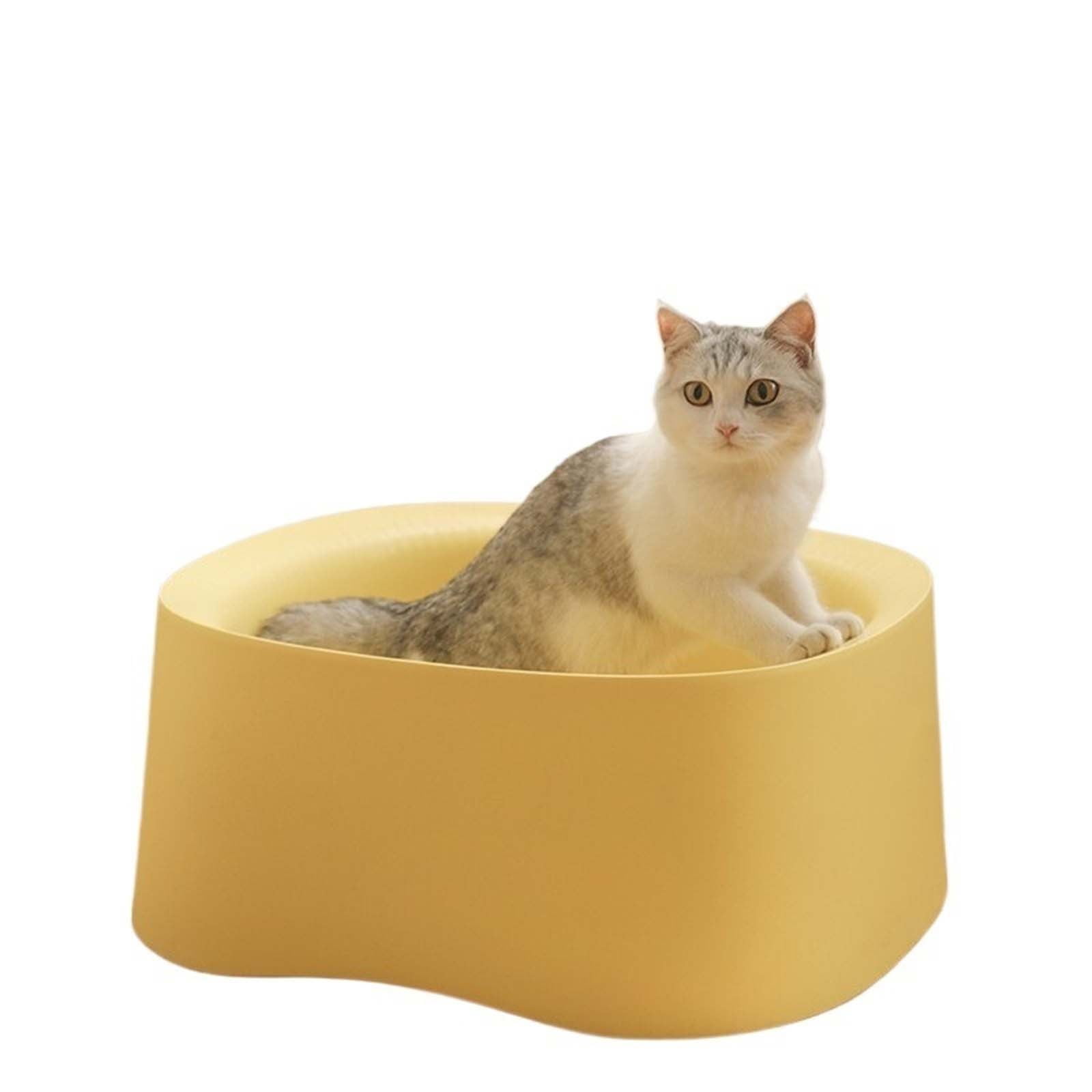 Find concave meoof oversized open cat litter box semi-closed cat toilet cat excrement shovel large space Anti-splash