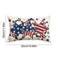 thumbnail image 4 of Yhmxh 4th of July Throw Pillow Cover, 12x20 Inch Patriotic Outdoor Lumbar Decoration, Red White and Blue, Independence Day Cushion Case, Memorial Day Flag Stars Decor Cushion Case for Sofa Couch, 4 of 7