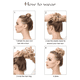 thumbnail image 3 of Nvzi Extensiones de cola de caballo de cabello humano, postizos para cabello de mujer, extensiones rizadas de cabello humano real, 3 of 4
