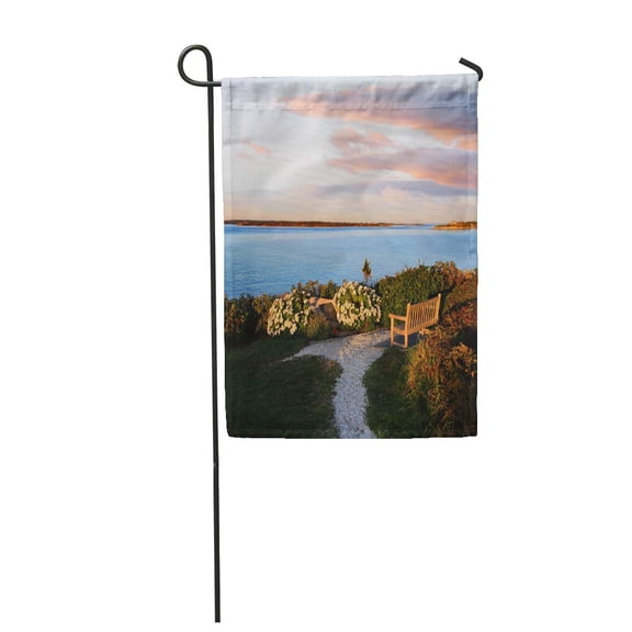 SIDONKU Looking Towards Martha Vineyard from Nobska Point Cape Cod Massachusetts Garden Flag Decorative Flag House Banner 12x18 inch