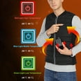 thumbnail image 2 of Men Heated Vest Winter Warm Heated Vest Heating Jacket Lightweight USB Electric Warm Clothes for Outdoor Running Cycling Biking Driving(Battery Not Included), 2 of 7