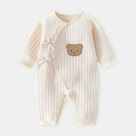 

Breampot Newborn Butterfly Clothing Autumn And Winter Three-layer Warm Just Born Treasure Jumpsuit Closed Ha Clothes Baby Climbing Clothes