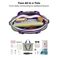 thumbnail image 4 of Tote Bag for Women - Green Christmas Tree Pattern Shoulder Bag - Large Utility Work Duffle Bag with Zipper Handbag for Travel, Work, Sprots, 4 of 5