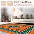 thumbnail image 2 of ODIKA 8'x10' Machine Washable Non-Slip Area Rug, Medallion Tapestry with Symmetrical Ornamental Border Details High Traffic Rug with Pad, Orange, 486784, 2 of 8