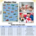 thumbnail image 2 of LHSHID Construction Throw Blanket Construction Truck Blanket for Boys Soft Cozy Flannel Engineering Vehicle Blankets Fluffy Fleece Crane Concrete Mixer Car Blanket for Newborn Baby Kids Gift, 2 of 9