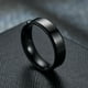 thumbnail image 2 of Anillos negros de acero inoxidable para mujer, anillos de boda, joyería para hombre, ancho de 6mm, logotipo de nombre grabado personalizado Tan Jianjun  unisex, 2 of 2