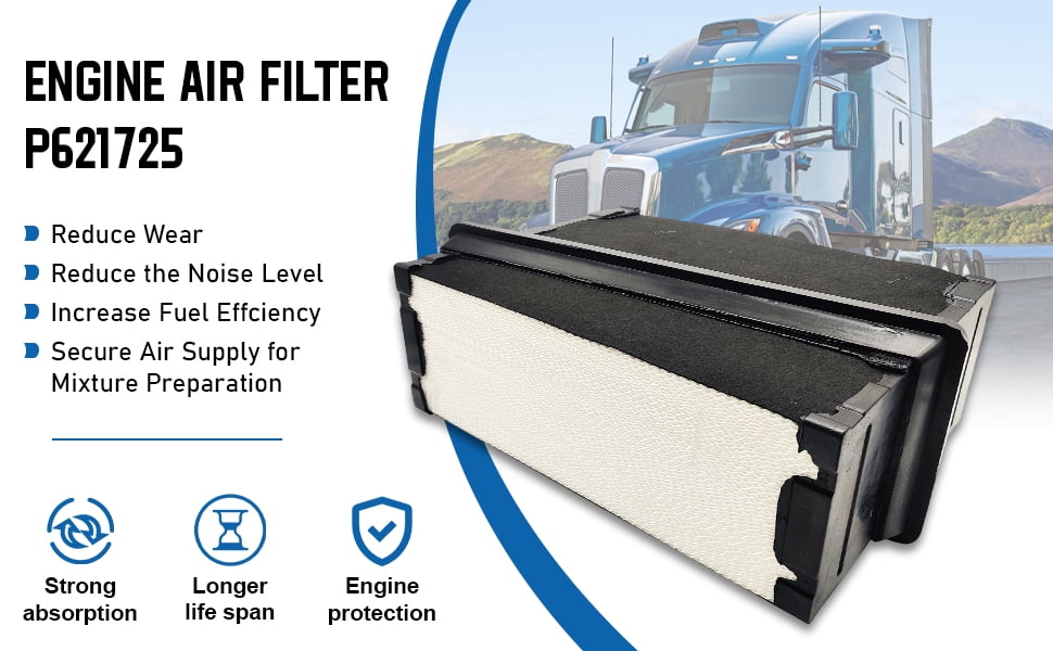 P621725 Engine Air Filter Fit for Kenworth T680 T880, Peterbilt 567 579 Replaces LAF6725 P637453 PA32000 WA11058 501058 (White)