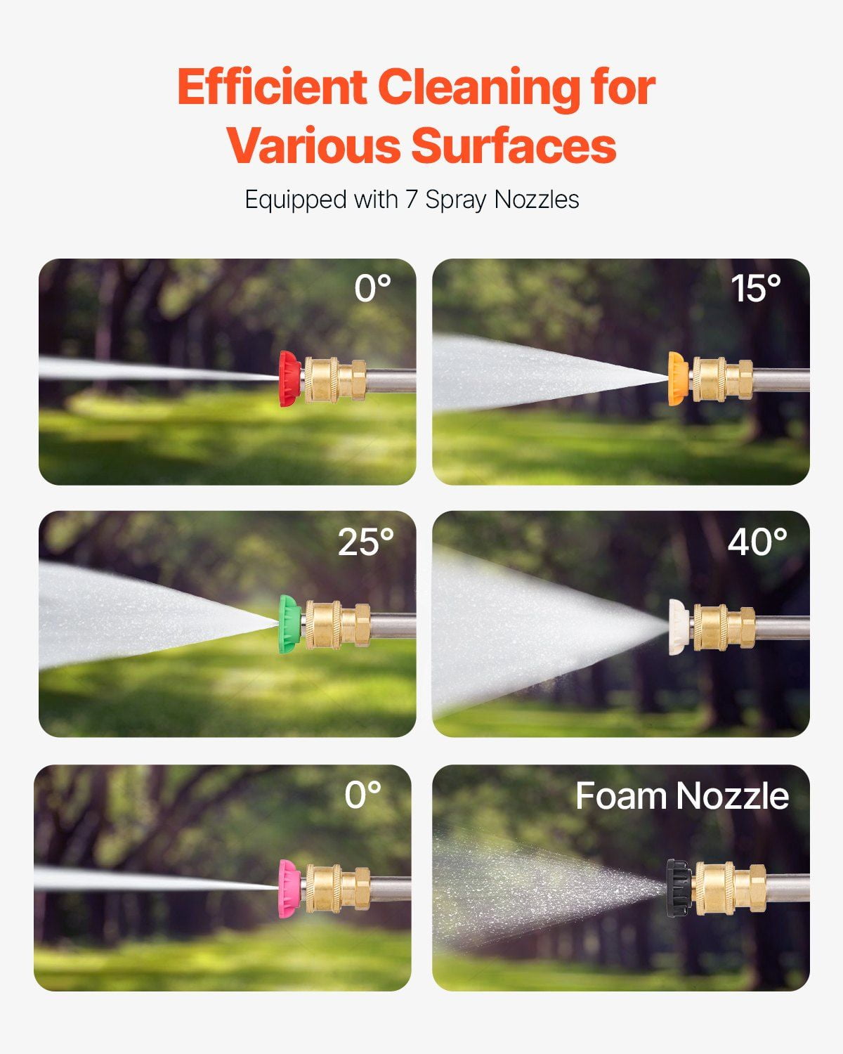 21 ft Telescoping Pressure Washer Wand - 4000 PSI High-Power Spray Wand with 7 Nozzle Tips for Cleaning