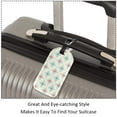 thumbnail image 3 of Square 2Pack PU Leather Geometrical Hearts Cruise Luggage Tag with Privacy Cover and Name ID Tag for Travel Handbags Backpacks Luggage Tags, 3 of 6