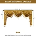 thumbnail image 3 of VOGOL Yellow Velvet Waterfall Valance & Curtains Set, Thermal Insulated Drapes 60x96 Inches, Set of 3, 3 of 7