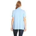 thumbnail image 4 of Women's Short Sleeve Asymmetrical Hem Solid Cardigan, 4 of 6