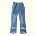 thumbnail image 5 of Tdoqot Girls Jeans- Spring Clothes Stretch Pull on Kids Denim Pants Beige Size 5-6Years, 5 of 9