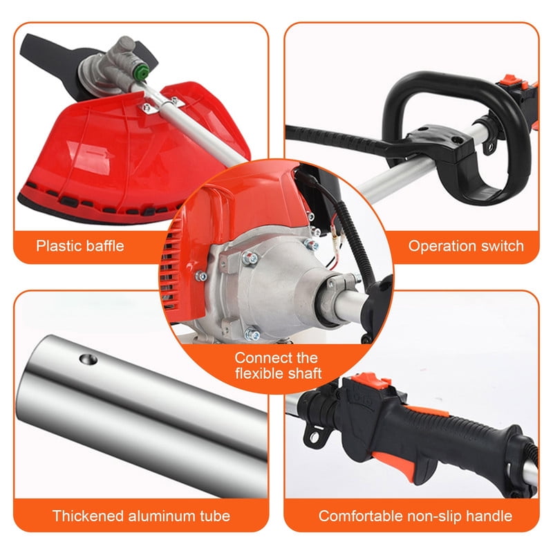 Floseru Gas Weed Wacker, 52CC 2-Stroke Weed Eater Gas Powe, 5 in 1 Multi-Functional Gas Hedge Trimmer Chainsaw String Trimmer for Gardening