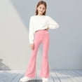 thumbnail image 6 of OGLCCG Kids Girl's Flare Leggings High Waist Full Length Bell Bottom Pants for Teen Solid Color Stretch Soft Athletic Yoga Leggings 3-15Years, 6 of 7