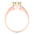 thumbnail image 4 of Solitaire Engagement Ring for Women - 2.5ct Natural Peridot in 14K Rose Gold Promise Ring, 4 of 6