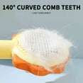 thumbnail image 3 of TOPRenddon Self-Cleaning Pet Grooming Brush - 7.8" Stainless Steel Deshedding Tool with One-Touch Hair Release for Dogs Cats, Hypoallergenic Massage Comb & Waterproof Dog Brush, 3 of 9