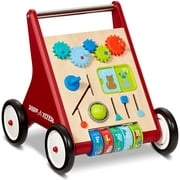 Radio Flyer Classic Push & Play Walker, Toddler Walker with Activity Play, Ages 1-4 , Red