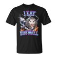 thumbnail image 1 of Cotton Men Gifts Cotton T-Shirt with Funny Possum Graphic - "I Eat Drywall" Casual Crew Neck Short Sleeve, 1 of 6