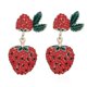 thumbnail image 1 of Pendientes exagerados de fresa con diamantes de imitación rojos para mujer Creative Frui--5x2.2cm | Código de modelo 6437 5x2.2cm, 1 of 2