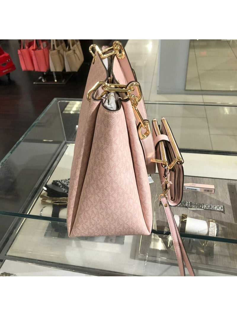 Michael Kors Trisha Nicole Large Tote, Top Zip Handbag Purse in