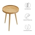 thumbnail image 6 of Coffee Sofa Side Table, Natural, Wood, Round, Living Kitchen Cafe Bistro Hospitality Restaurant, Modern Contemporary HB36825, 6 of 8