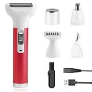 SUPTREE Electric Razor Shaver for Women Pubic Hair Bikini Legs Cordless Rechargeable Nose Hair Trimmer