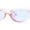 Pink / Blue, variant on SA106 Womens Simple Classical Oval Thin Plastic Sunglasses All Black