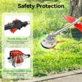 thumbnail image 5 of 26CC Gas Powered String Trimmer with 2 Blade Heads, 0.65KW Cordless  Eater for Lawn Garden Hedge, 5 of 6