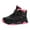 czb# Pink3, variant on On Sneaker Ankle Boots Non Color Block Lace Up Leather Casual Hiking Hook And Loop Fashion Shoe Outdoor Warm Sneakers,Grey,12.5-13 Years