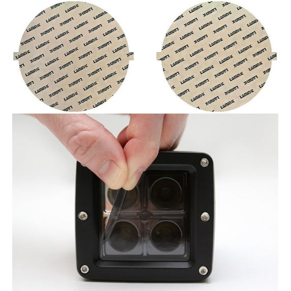 Lamin-x 7.25" Gunsmoke Round Light Covers