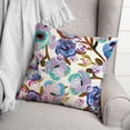 thumbnail image 3 of Creative Products Painted Florals Purple 18 x 18 Indoor / Outdoor Pillow, 3 of 3