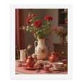 thumbnail image 5 of Paint By Numbers Kit for Adults Beginner - Vintage Red Floral Ceramic Tea Set DIY Canvas Painting Kits for Adults, Frameless Paint By Number for Adults for Home Wall Decor 16x20 Inch, 5 of 7