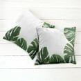 thumbnail image 6 of Ambesonne Philodendron Throw Pillow Cover 2 Pack, Swiss Cheese Plant, 20", Emerald Pale Sage Green, 6 of 7