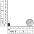 thumbnail image 2 of Gem Stone King 14K White Gold Blue Sapphire Pendant Necklace for Women (4.50 Cttw, Gemstone September Birthstone, Oval 11X9MM, With 18 inch Chain), 2 of 4
