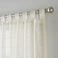 thumbnail image 3 of Mainstays Woven Stripe Sheer Tab Top Curtain, Single Panel, Beige, 50" W x 84" L, 3 of 5