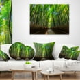thumbnail image 4 of Designart Road through Dense Bamboo Groves - Landscape Printed Throw Pillow - 12x20, 4 of 5