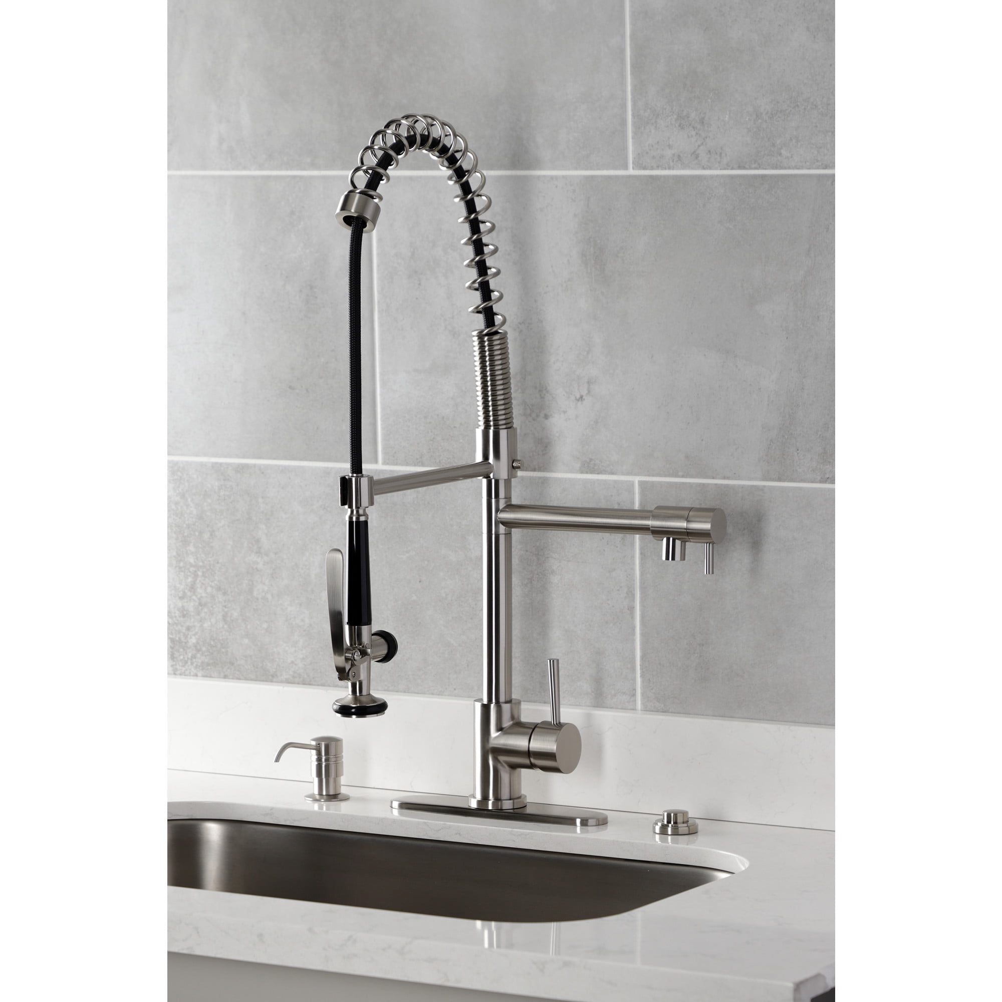 Kingston Brass KATSK218 Trimscape Single Outlet Garbage Disposal Air Switch Kit in Brushed Nickel