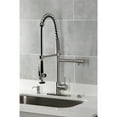 thumbnail image 2 of Kingston Brass LS8508DL Concord Single-Handle Deck-Mount Pre-Rinse Kitchen Faucet with Pot Filler, Brushed Nickel, 2 of 7