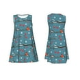 thumbnail image 7 of Naloa Bullfinches Branches And Balls Print Women's Summer Spring Casual Beach Sundress,Vacation Sleeveless Tank Crewneck Loose Dresses, 7 of 7